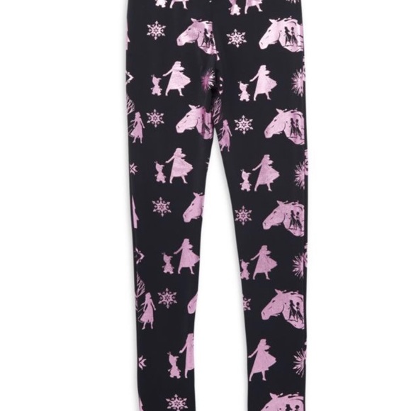 Terez x Disney Frozen 2 Epic Adventure Metallic Child Leggings Youth Leggings - Picture 3 of 14